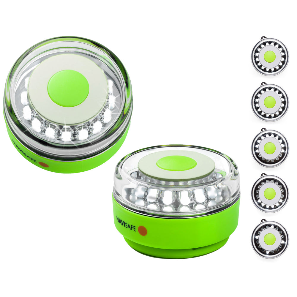 Tri-Water Marine | Navisafe Navilight All-White 5 Mode 360 Rescue 2NM w/Green Magnet Base [010-1]