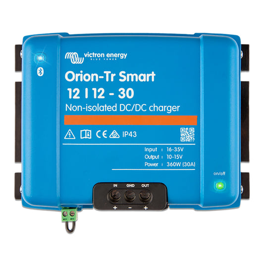 Tri-Water Marine | Victron Energy Orion-TR Smart 12/12-30 30A (360W) Non-Isolated DC-DC Charger or Power Supply [ORI121236140]