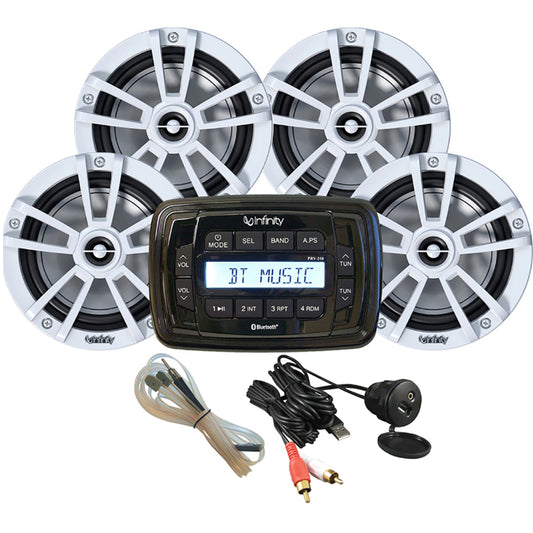 Tri-Water Marine | Infinity MPK250 Package w/Four (4) White INF622 - 6 1/2" Speakers [INFMPK250-4W]