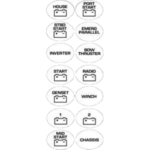 Tri-Water Marine | BEP Battery Switch Label Sheet [713]