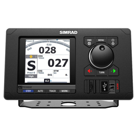 Tri-Water Marine | Simrad AP70 MK2 Autopilot IMO Pack f/Solenoid - Includes AP70 MK2 Control Head, AC80S Course Computer RF45x Feedback [000-15040-001]