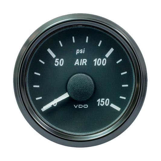 Tri-Water Marine | VDO SingleViu 52mm (2-1/16") Air Pressure Gauge - 150 PSI - 0-180 Ohm [A2C3833440030]