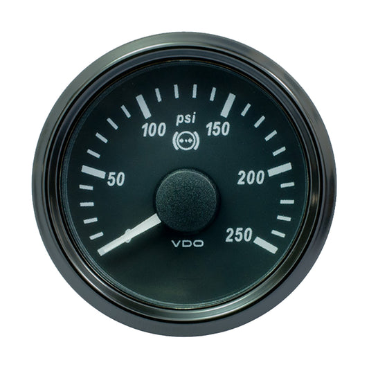 Tri-Water Marine | VDO SingleViu 52mm (2-1/16") Brake Pressure Gauge - 250 PSI - 0-4.5V [A2C3832730030]