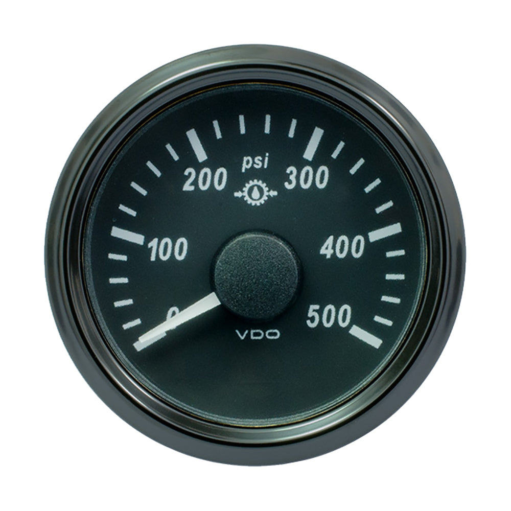 Tri-Water Marine | VDO SingleViu 52mm (2-1/16") Gear Pressure Gauge - 500 PSI - 0-4.5V [A2C3832740030]