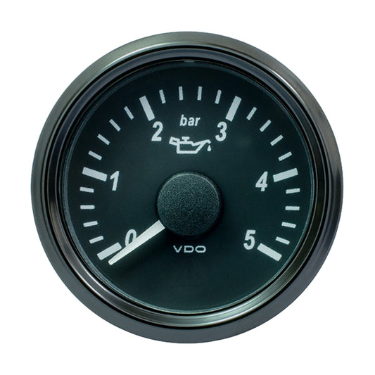 Tri-Water Marine | VDO SingleViu 52mm (2-1/16") Oil Pressure Gauge - 5 Bar - 0-180 Ohm [A2C3833160030]