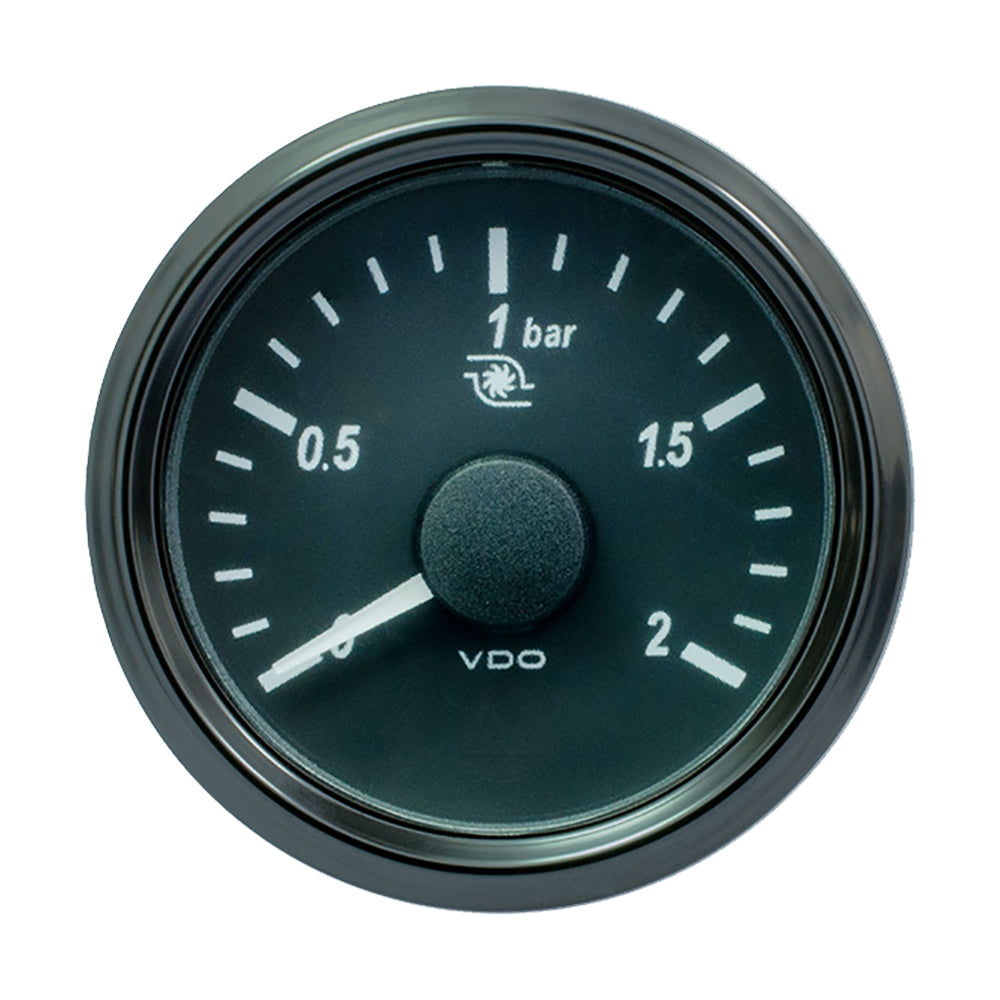 Tri-Water Marine | VDO SingleViu 52mm (2-1/16") Turbo Pressure Gauge - 60 PSI - 0-180 Ohm [A2C3833470030]