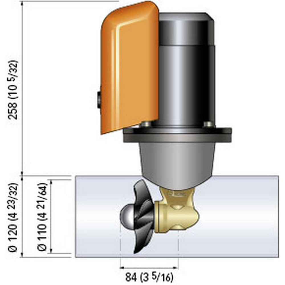 Tri-Water Marine | Quick Bow Thruster BTQ 110-25 25KGF - 12V - D110 - 1.3kW [FGBT11025120T00]