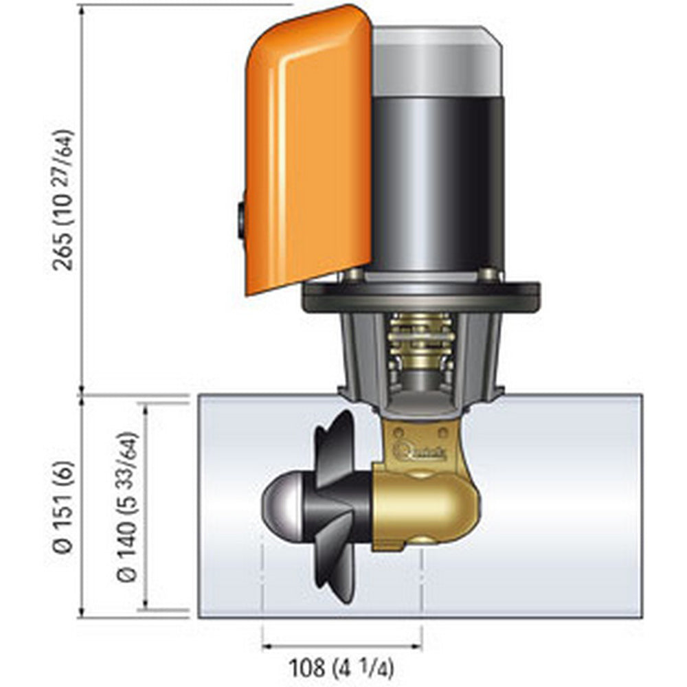 Tri-Water Marine | Quick Bow Thruster BTQ 140-30 30KGF - 12V - D140 - 1.5kW [FGBT14030120T00]