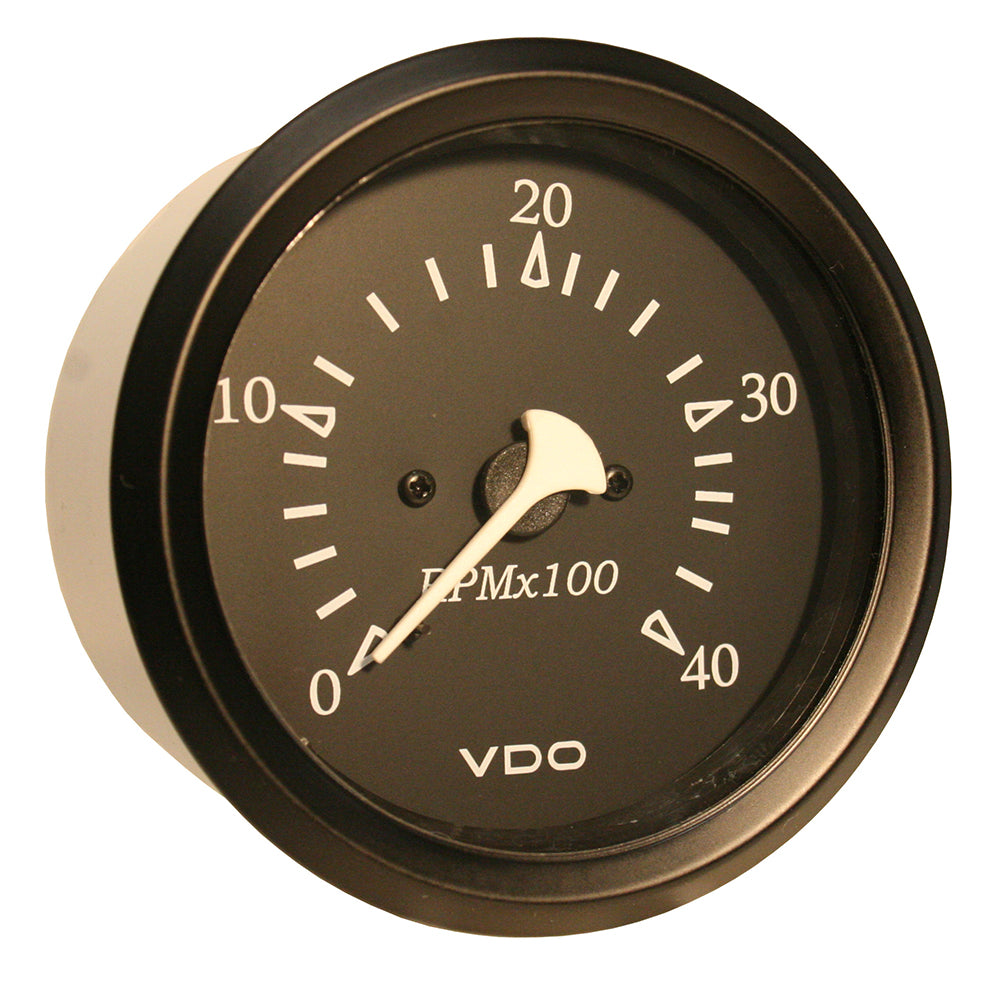 Tri-Water Marine | VDO Cockpit Marine 85MM (3-3/8") Diesel Tachometer - 4000 RPM - Black Dial/Bezel [333-11915]