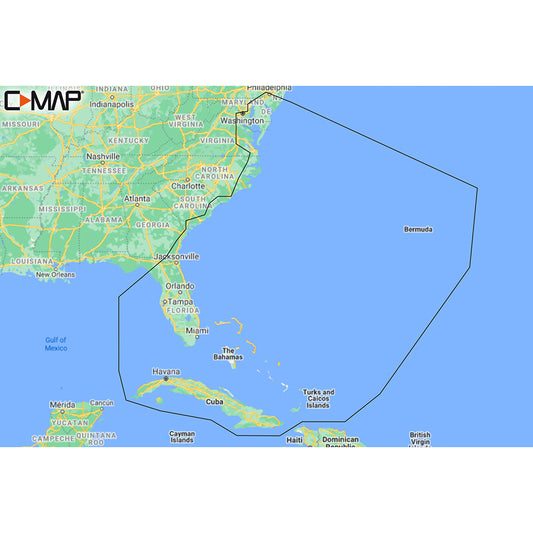 Tri-Water Marine | C-MAP M-NA-Y203-MS Chesapeake Bay to Bahamas REVEAL Coastal Chart [M-NA-Y203-MS]