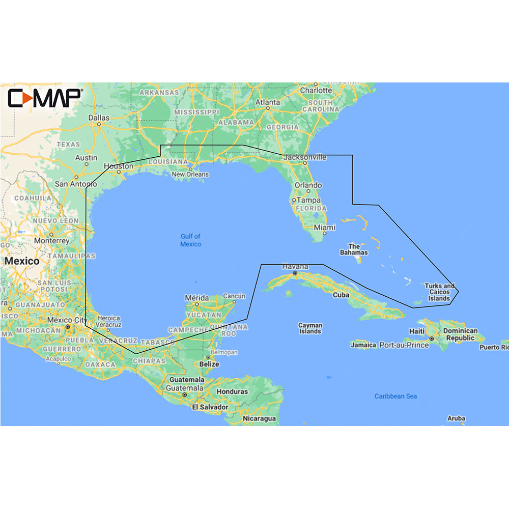 Tri-Water Marine | C-MAP M-NA-Y204-MS Gulf of Mexico to Bahamas REVEAL Coastal Chart [M-NA-Y204-MS]