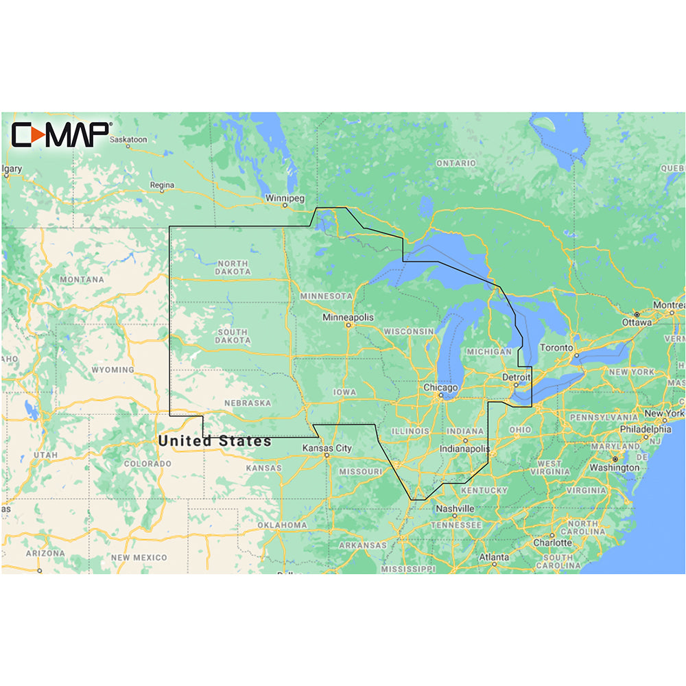 Tri-Water Marine | C-MAP M-NA-Y212-MS US Lakes North Central REVEAL Inland Chart [M-NA-Y212-MS]