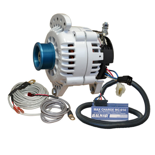 Tri-Water Marine | Balmar Alternator 100 AMP Kit 12V 3.15" Dual Foot Saddle J10 Pulley Regulator Temp Sensor [60-YP-MC-100-J10]