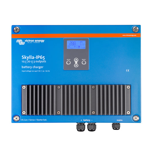 Tri-Water Marine | Victron Skylla-IP65 12/70 3-Bank 120-240VAC Battery Charger [SKY012070100]