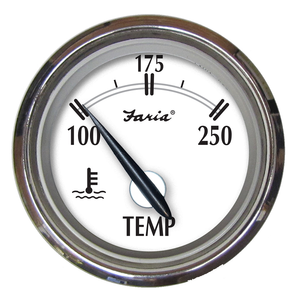 Tri-Water Marine | Faria Newport SS 2" Water Temperature Gauge - 100 to 250 F [25002]