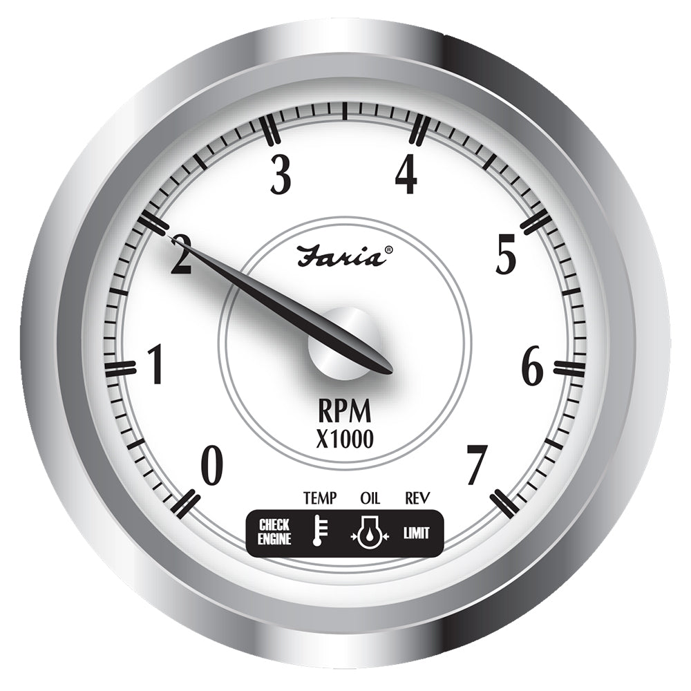 Tri-Water Marine | Faria Newport SS 4" Tachometer w/System Check Indicator f/Suzuki Gas Outboard - 0 to 7000 RPM [45001]