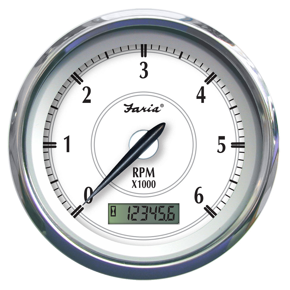 Tri-Water Marine | Faria Newport SS 4" Tachometer w/Hourmeter f/Gas Outboard - 7000 RPM [45005]