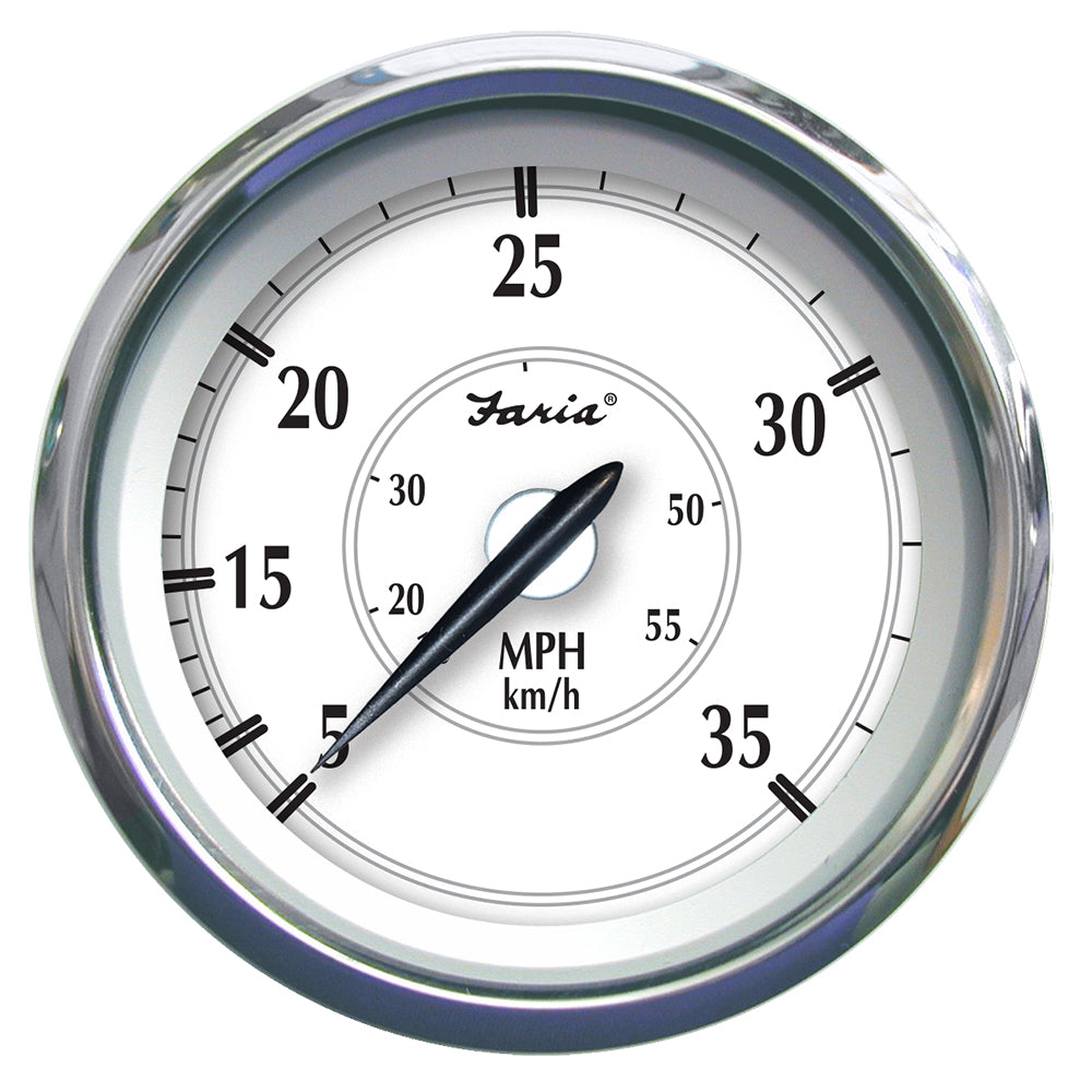 Tri-Water Marine | Faria Newport SS 4" Speedometer - 0 to 35 MPH [45008]