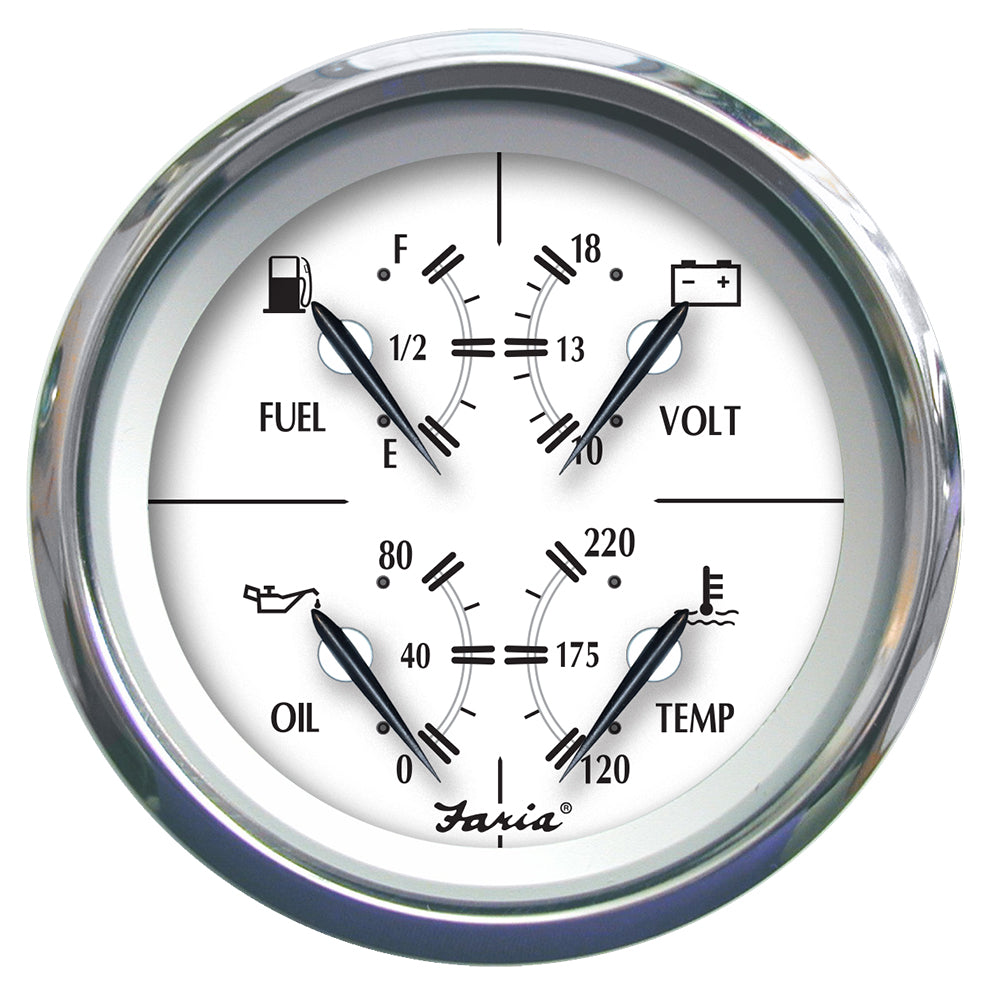 Tri-Water Marine | Faria Newport SS 4" Multifunction Gauge [45012]