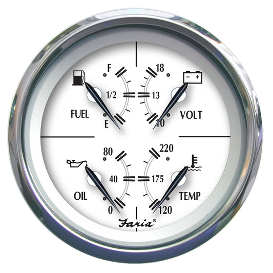 Tri-Water Marine | Faria Newport SS 4" Multifunction Gauge [45012]