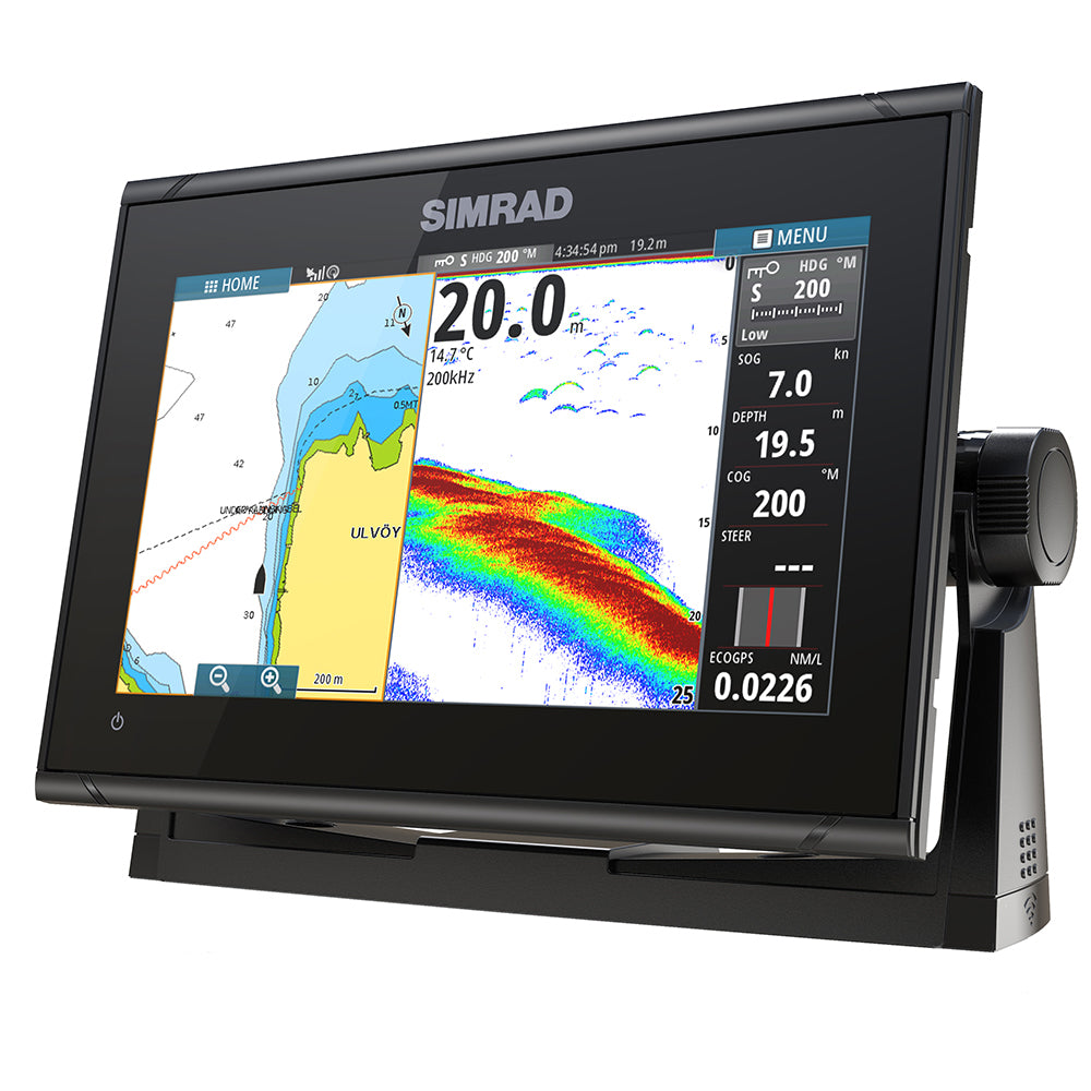 Tri-Water Marine | Simrad GO9 XSE Chartplotter/Fishfinder w/C-MA{ Discover Chart - No Transducer [000-13210-002]