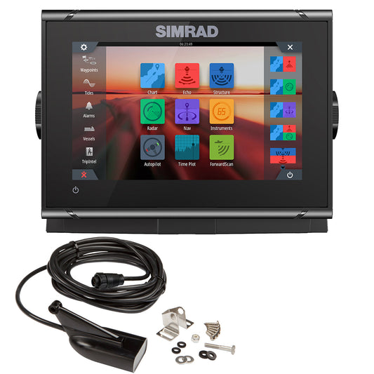 Tri-Water Marine | Simrad GO7 XSR Chartplotter/Fishfinder w/HDI Transom Mount Transducer C-MAP Discover Chart [000-14326-002]