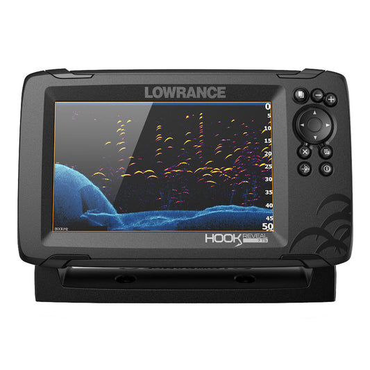 Tri-Water Marine | Lowrance HOOK Reveal 7 Combo w/TripleShot Transom Mount C-MAP Contour+ Card [000-15853-001]