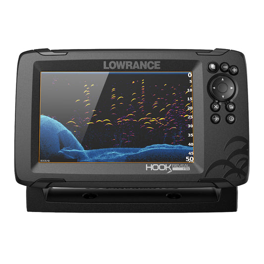 Tri-Water Marine | Lowrance HOOK Reveal 7 Combo w/50/200kHz HDI Transom Mount C-MAP Contour+ Card [000-15855-001]