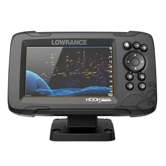 Tri-Water Marine | Lowrance HOOK Reveal 5 Combo w/SplitShot Transom Mount C-MAP Contour+ Card [000-15856-001]