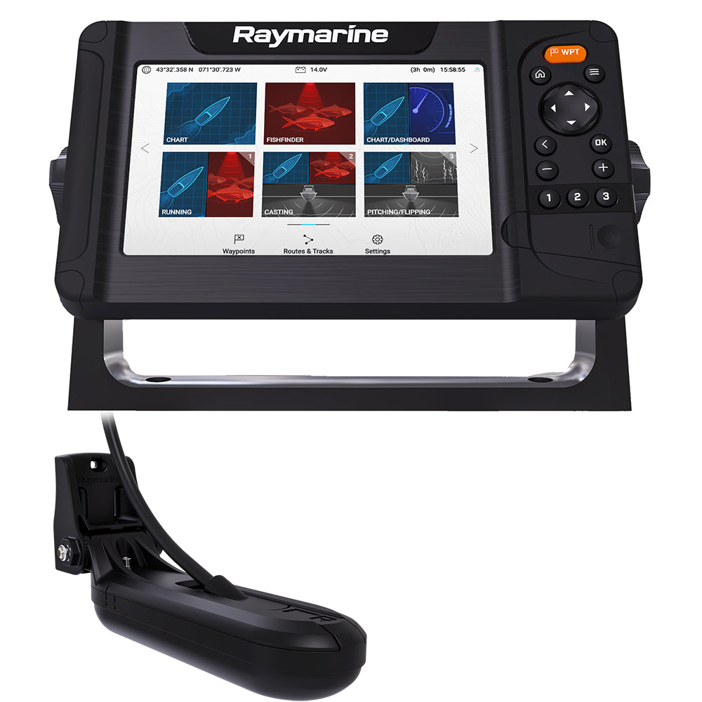 Tri-Water Marine | Raymarine Element 7 HV Combo w/HV-100 Transom Mount Transducer Lighthouse North America Chart [E70532-05-102]