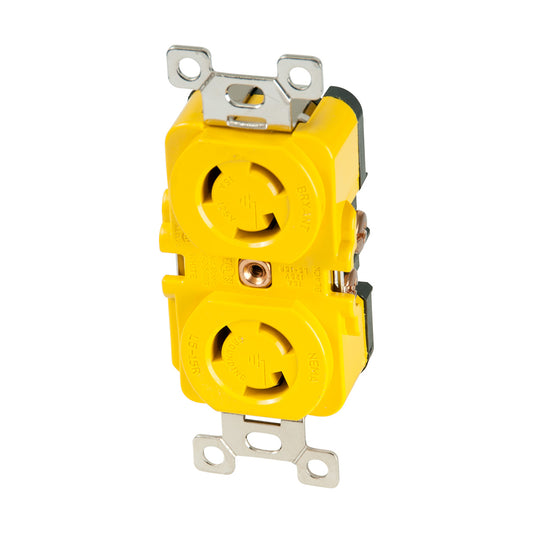 Tri-Water Marine | Marinco Locking Receptacle - 15A, 125V - Yellow [4700CR]