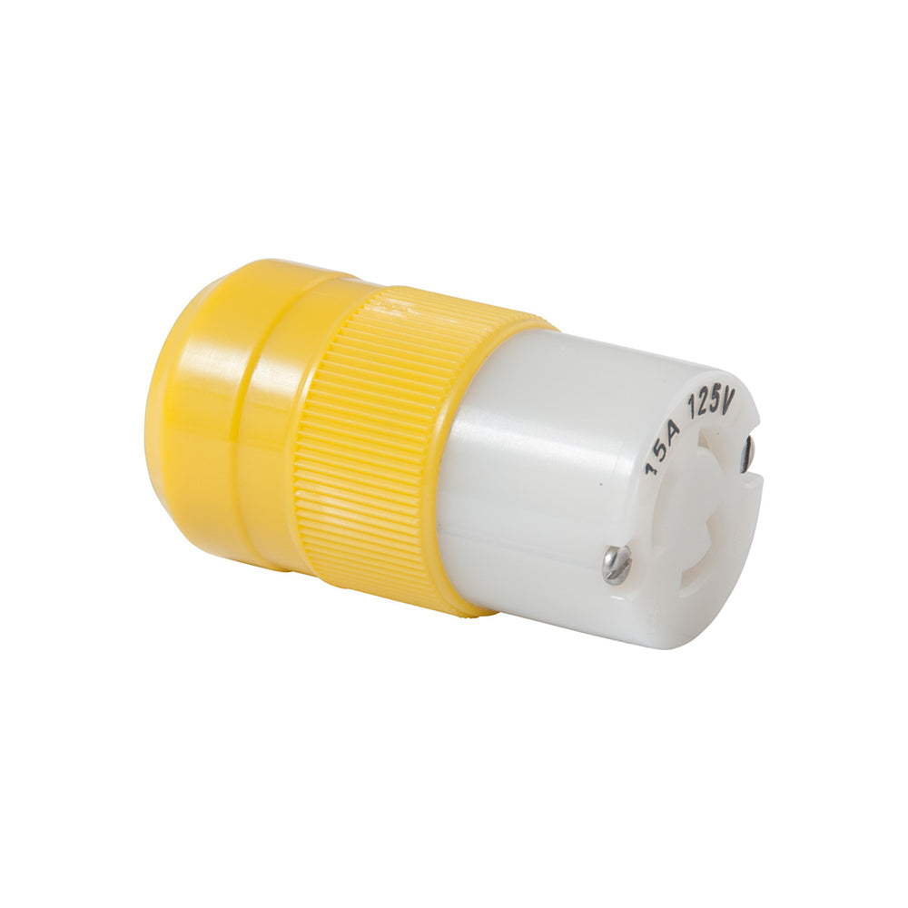 Tri-Water Marine | Marinco Locking Connector - 15A, 125V - Yellow [4731CR]