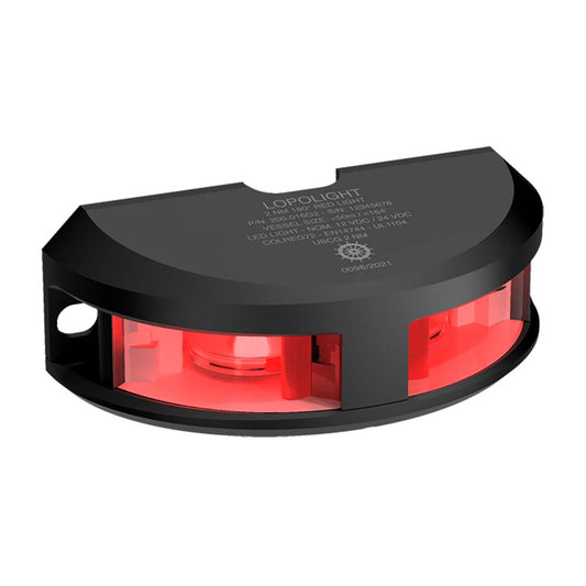 Tri-Water Marine | Lopolight Series 200-016 - Navigation Light - 2NM - Vertical Mount - Red - Black Housing [200-016G2-B]