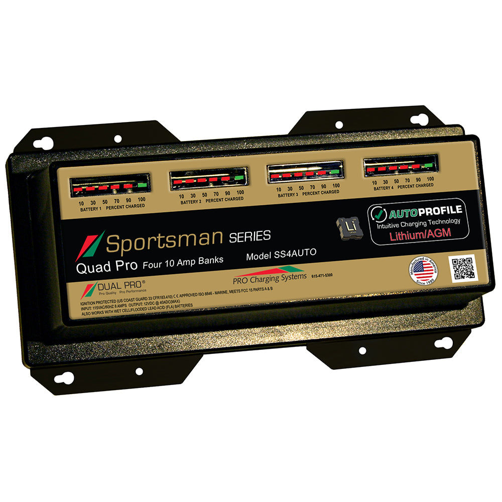 Tri-Water Marine | Dual Pro SS4 Auto 40A - 4-Bank Lithium/AGM Battery Charger [SS4AUTO]