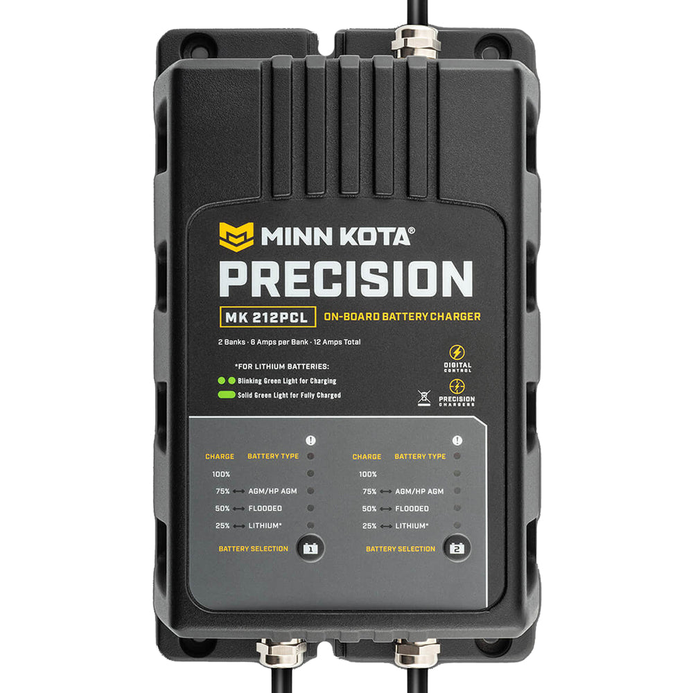 Tri-Water Marine | Minn Kota On-Board Precision Charger MK-212 PCL 2 Bank x 6 AMP LI Optimized Charger [1832121]