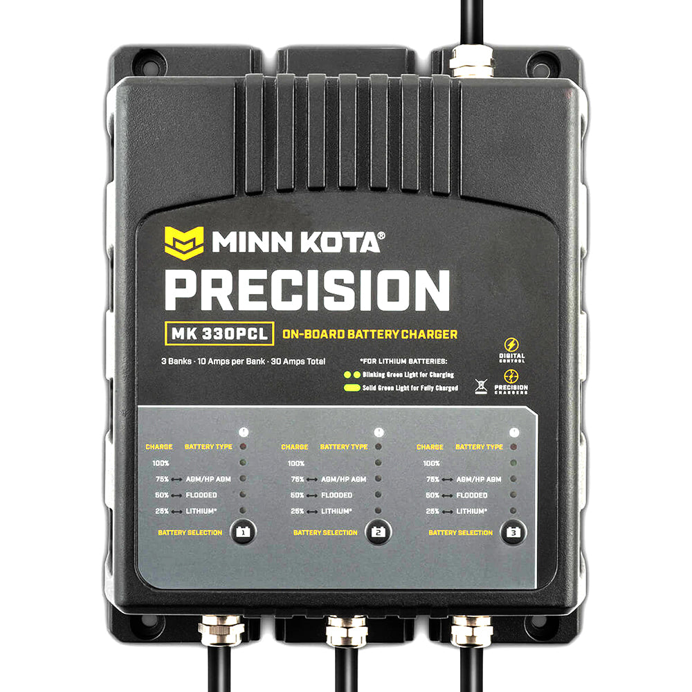 Tri-Water Marine | Minn Kota On-Board Precision Charger MK-330 PCL 3 Bank x 10 AMP LI Optimized Charger [1833301]