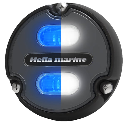 Tri-Water Marine | Hella Marine Apelo A1 Blue White Underwater Light - 1800 Lumens - Black Housing - Charcoal Lens [016145-001]