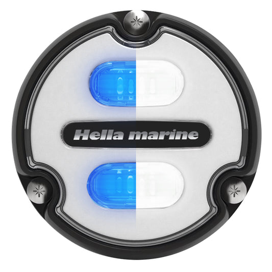 Tri-Water Marine | Hella Marine Apelo A1 Blue White Underwater Light - 1800 Lumens - Black Housing - White Lens [016145-011]