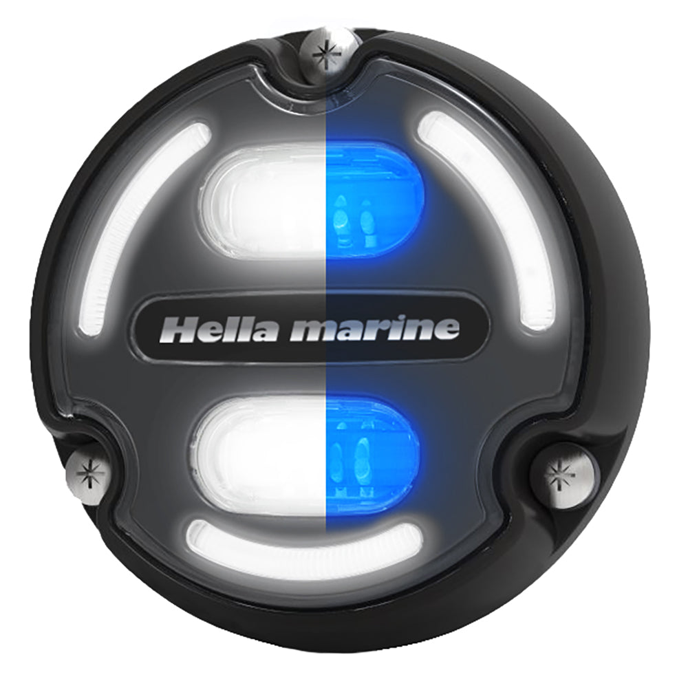 Tri-Water Marine | Hella Marine Apelo A2 Blue White Underwater Light - 3000 Lumens - Black Housing - Charcoal Lens w/Edge Light [016147-001]