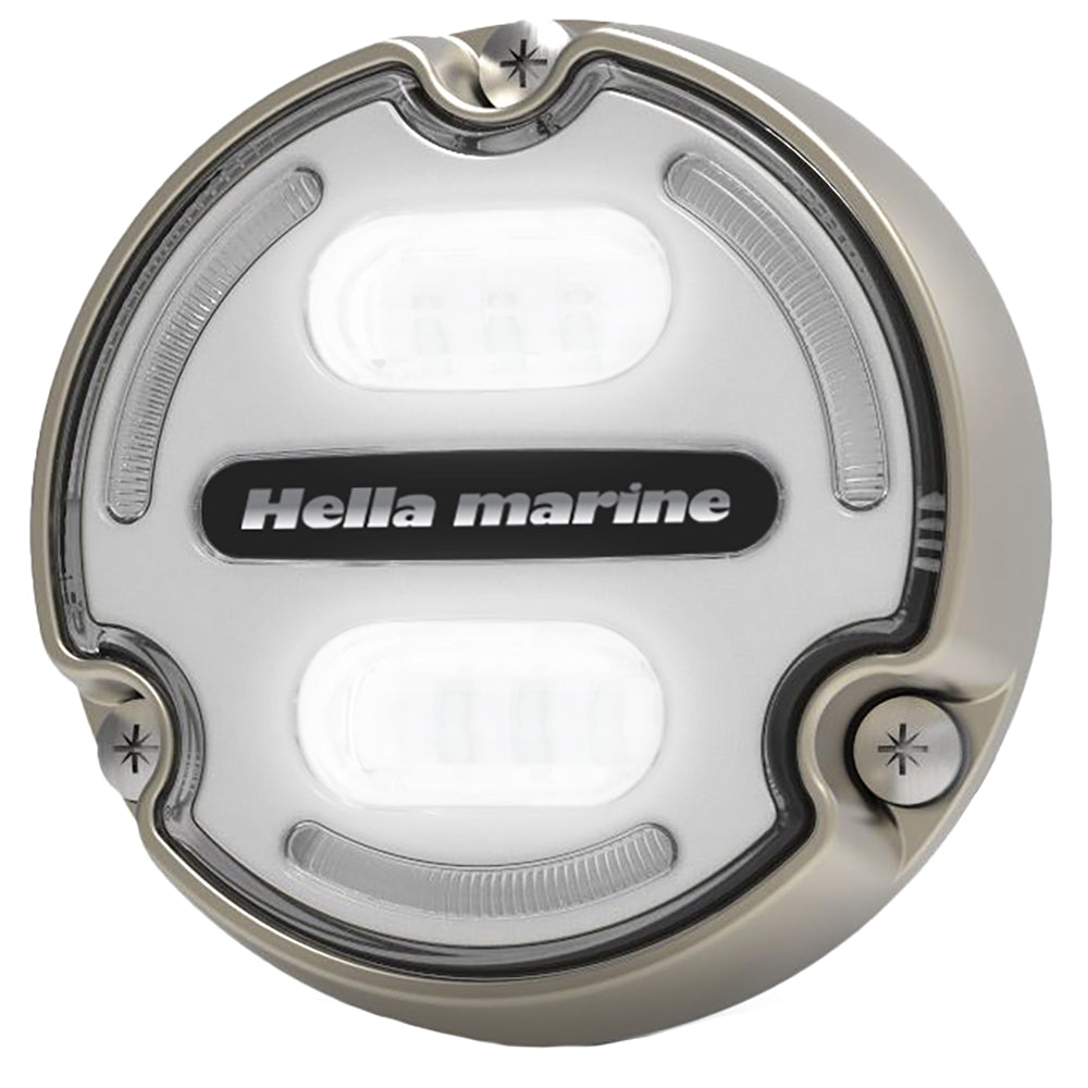 Tri-Water Marine | Hella Marine Apelo A2 Blue White Underwater Light - 3000 Lumens - Bronze Housing - White Lens w/Edge Light [016147-101]