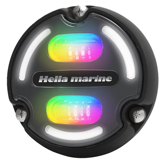 Tri-Water Marine | Hella Marine A2 RGB Underwater Light - 3000 Lumens - Black Housing - Charcoal Lens w/Edge Light [016148-001]