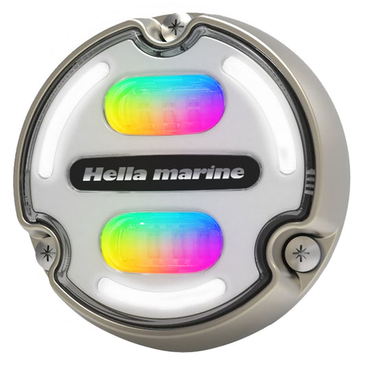 Tri-Water Marine | Hella Marine Apelo A2 RGB Underwater Light - 3000 Lumens - Bronze Housing - White Lens w/Edge Light [016148-101]