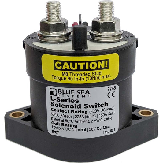 Tri-Water Marine | Blue Sea 7765 L-Series Solenoid Switch - 150A - 12/24V DC [7765]