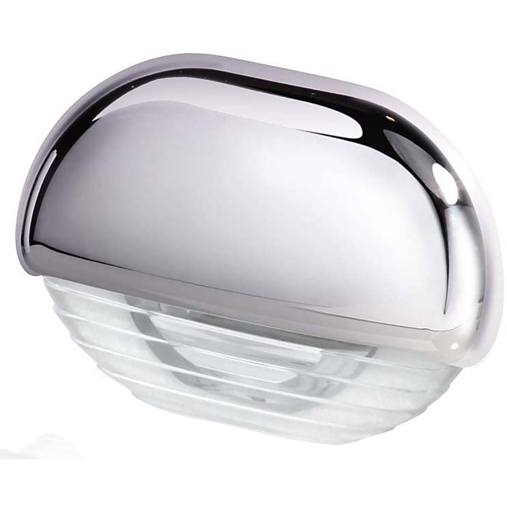 Tri-Water Marine | Hella Marine White LED Easy Fit Step Lamp w/Chrome Cap [958126001]