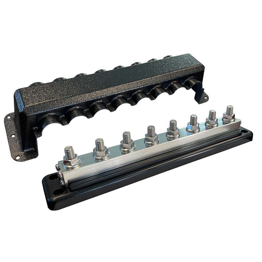 Tri-Water Marine | Victron Busbar 600A 8P Cover 8X 3/8" Plus 8X M8 Terminals [VBB160080010]