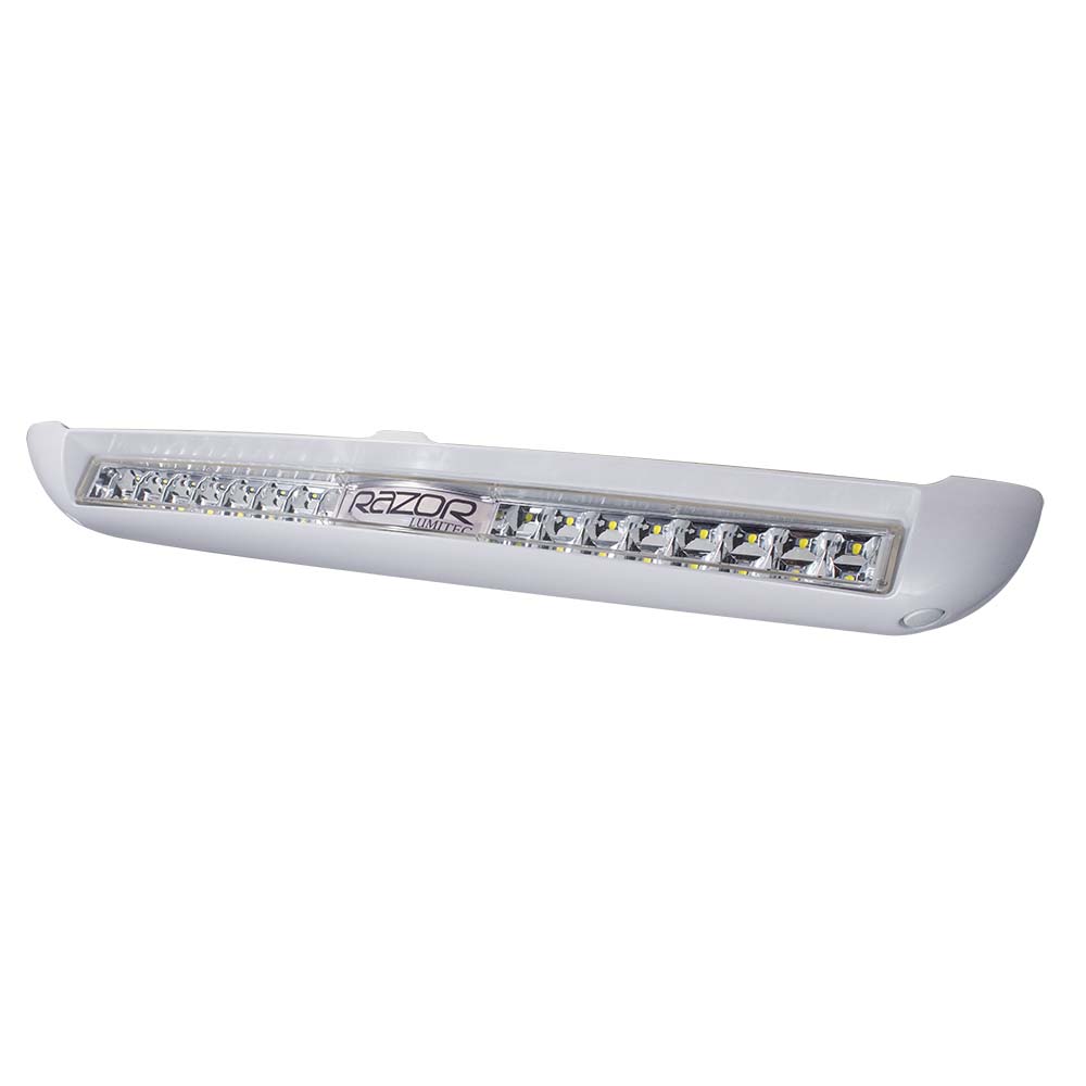 Tri-Water Marine | Lumitec Razor Light Bar - Flood - White Housing w/Inverted Logo Flush Mount [101590]