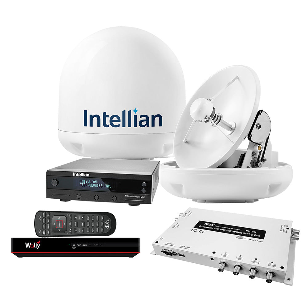 Tri-Water Marine | Intellian i3 US System w/DISH/Bell MIM-2 (w/3M RG6 Cable) 15M RG6 Cable DISH HD Wally Receiver [B4-309DNSB2]