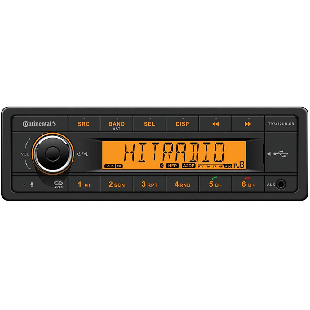 Tri-Water Marine | Continental Stereo w/AM/FM/BT/USB - 12V [TR7412UB-OR]