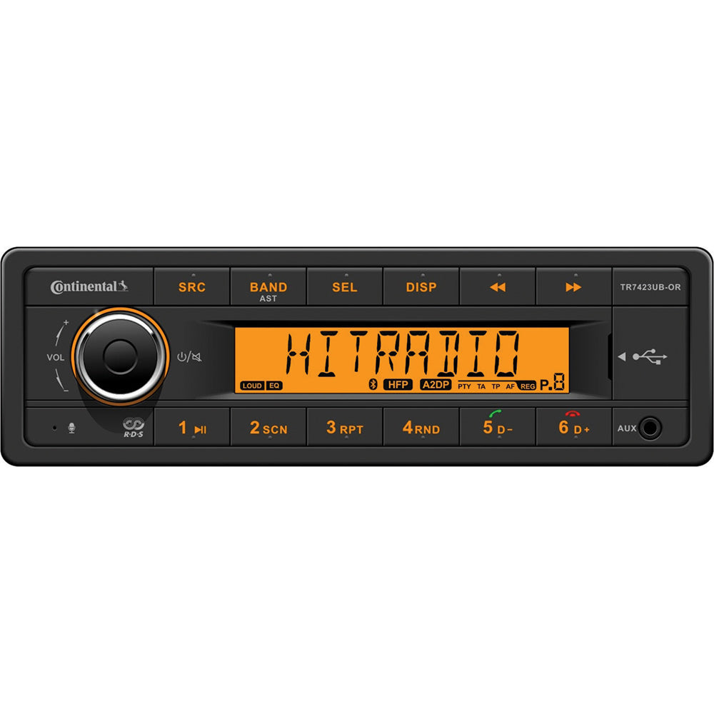 Tri-Water Marine | Continental Stereo w/AM/FM/BT/USB - 24V [TR7423UB-OR]