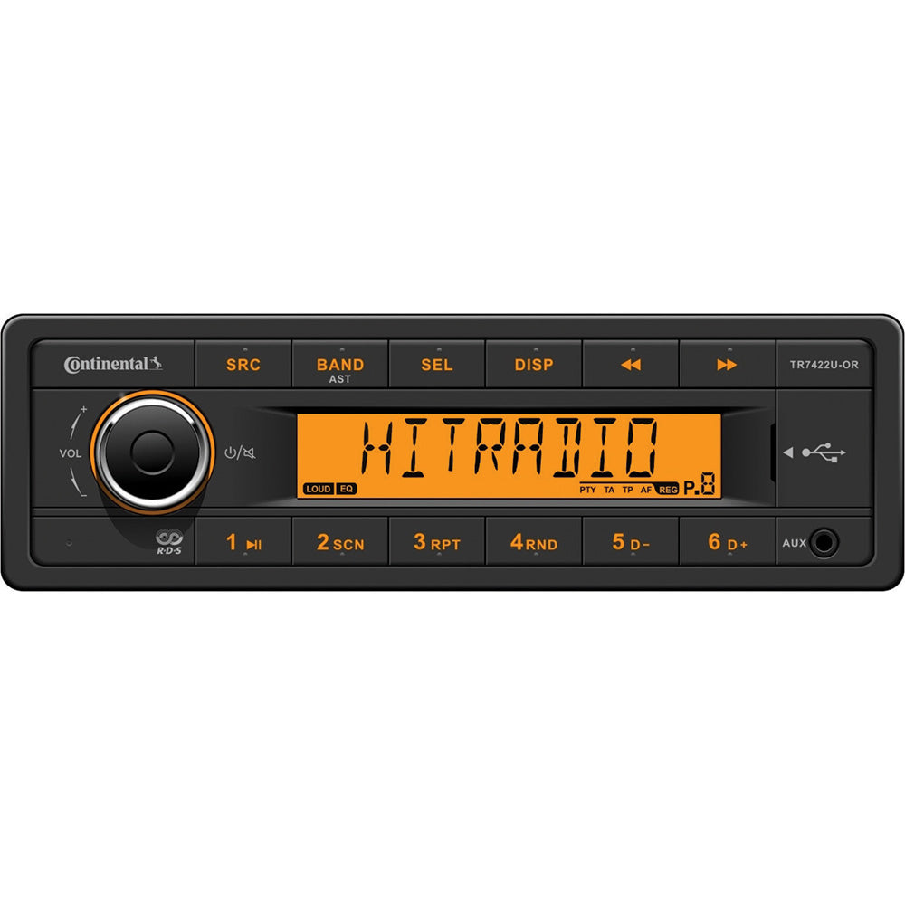 Tri-Water Marine | Continental Stereo w/AM/FM/USB - 24V [TRD7422U-OR]